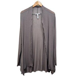 Raffaela D'Angelo Italy Women Cardigan Cover Up Drape Top Gray Small